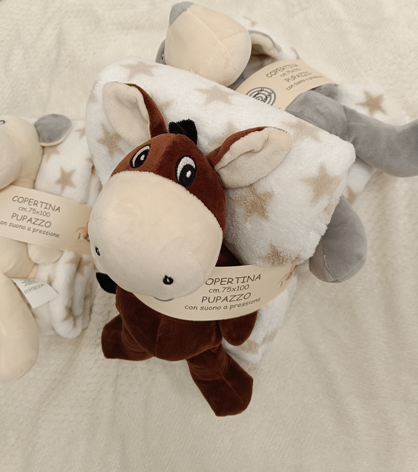 COPERTA+TOY NEONATO KSM207 Tellini S.r.l. Ingrosso Abbigliamento